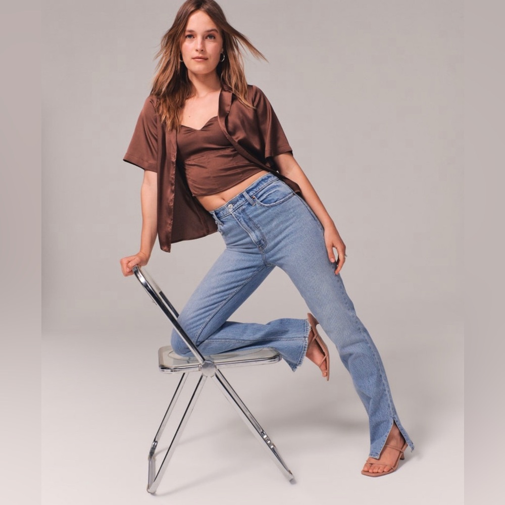 90’s straight ultra high rise Abercrombie jeans
